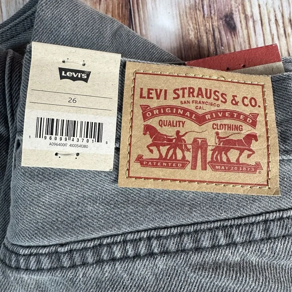 NEW Levi's LOW PRO STRAIGHT Leg Size 26 Gray Mid Rise Jeans Denim Pants 28x30 - Picture 11 of 15